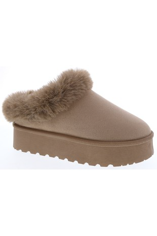 Casual Platform Fur Slide Sandals